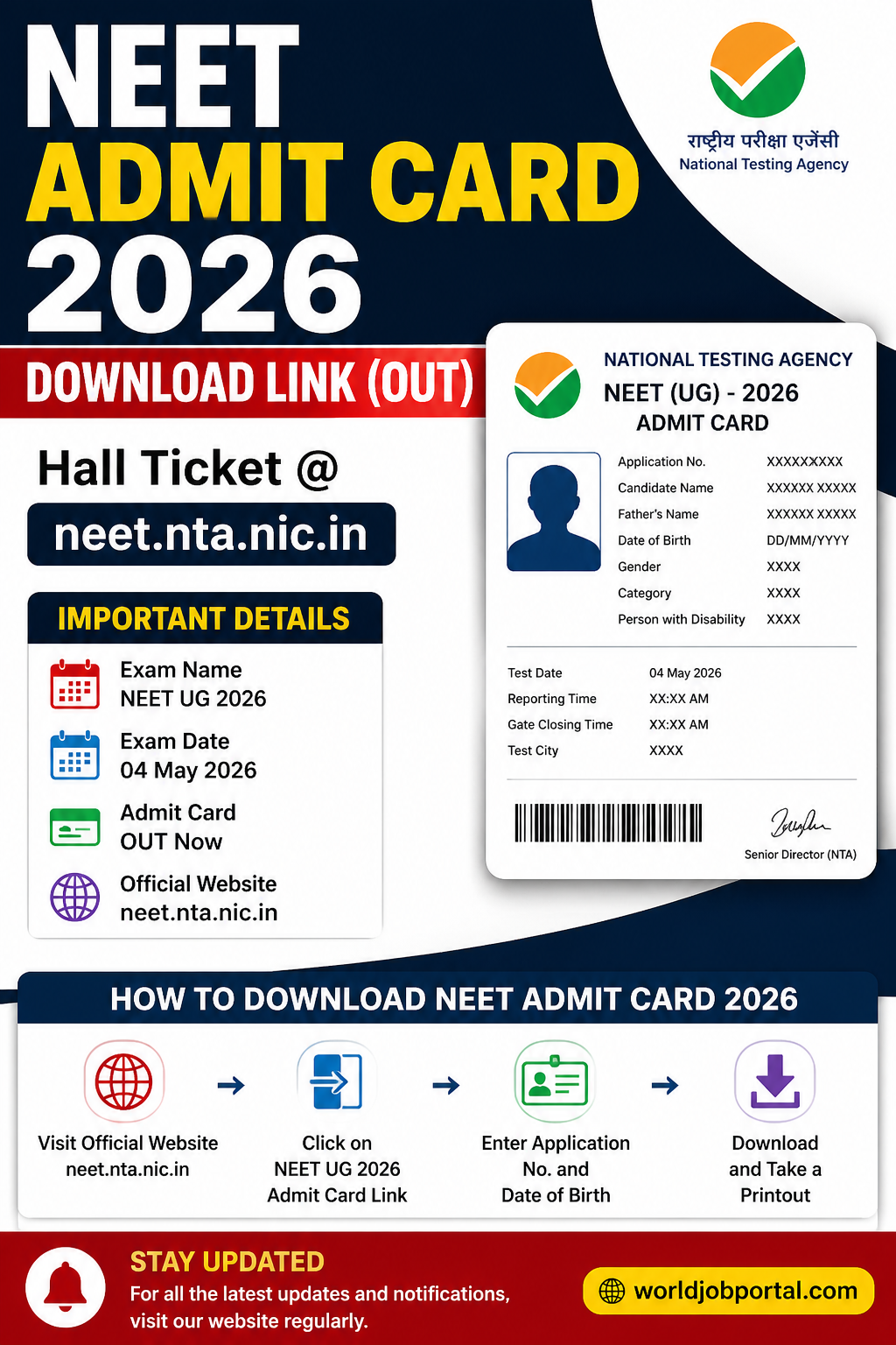 NEET Admit Card 2026 Download Link